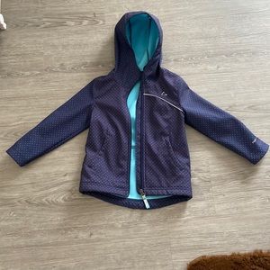 Paradox Girls' Polka Dot Soft-shell Fleece Lined Jacket, XL (14/16)